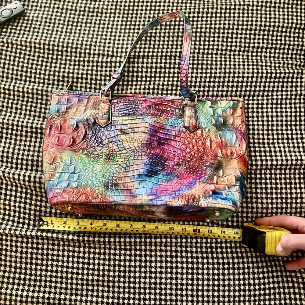 Rare BRAHMIN Awestruck Melbourne Medium Asher Leather Tote Bag Rainbow Multi HTF - Picture 12 of 14